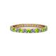 1 - Audrey 2.70 mm Peridot and Diamond U Prong Eternity Band 