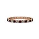 1 - Audrey 2.70 mm Red Garnet and Diamond U Prong Eternity Band 