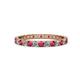 1 - Audrey 2.70 mm Ruby and Diamond U Prong Eternity Band 