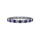1 - Audrey 2.70 mm Blue Sapphire and Diamond U Prong Eternity Band 