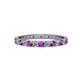 1 - Audrey 2.70 mm Amethyst and Diamond U Prong Eternity Band 