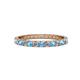 1 - Audrey 2.70 mm Blue Topaz and Diamond U Prong Eternity Band 