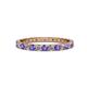 1 - Audrey 2.70 mm Iolite and Diamond U Prong Eternity Band 