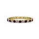 1 - Audrey 2.70 mm Red Garnet and Diamond U Prong Eternity Band 