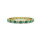 1 - Audrey 2.70 mm Emerald and Diamond U Prong Eternity Band 