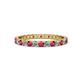 1 - Audrey 2.70 mm Ruby and Diamond U Prong Eternity Band 