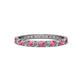 1 - Audrey 2.70 mm Rhodolite Garnet and Diamond U Prong Eternity Band 