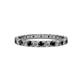 1 - Audrey 2.70 mm Black and White Diamond U Prong Eternity Band 