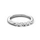 3 - Mira 0.27 ctw Marquise and Round Natural Diamond 5 Stone Women Stackable Wedding Band 