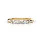 1 - Mira 0.27 ctw Marquise and Round Natural Diamond 5 Stone Women Stackable Wedding Band 
