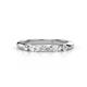 1 - Mira 0.27 ctw Marquise and Round Natural Diamond 5 Stone Women Stackable Wedding Band 