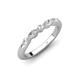 4 - Mira 0.27 ctw Marquise and Round Lab Grown Diamond 5 Stone Women Stackable Wedding Band 