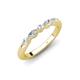 4 - Mira 0.27 ctw Marquise and Round Lab Grown Diamond 5 Stone Women Stackable Wedding Band 