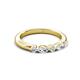 3 - Mira 0.27 ctw Marquise and Round Lab Grown Diamond 5 Stone Women Stackable Wedding Band 
