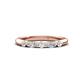 1 - Mira 0.27 ctw Marquise and Round Lab Grown Diamond 5 Stone Women Stackable Wedding Band 