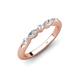 4 - Mira 0.27 ctw Marquise and Round Lab Grown Diamond 5 Stone Women Stackable Wedding Band 