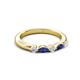 3 - Mira 0.25 ctw Marquise Iolite and Round Lab Grown Diamond 5 Stone Women Stackable Wedding Band 