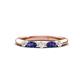 1 - Mira 0.25 ctw Marquise Iolite and Round Lab Grown Diamond 5 Stone Women Stackable Wedding Band 