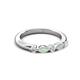 3 - Mira 0.23 ctw Marquise Opal and Round Lab Grown Diamond 5 Stone Women Stackable Wedding Band 
