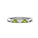 1 - Mira 0.27 ctw Marquise Peridot and Round Lab Grown Diamond 5 Stone Women Stackable Wedding Band 