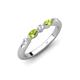 4 - Mira 0.27 ctw Marquise Peridot and Round Lab Grown Diamond 5 Stone Women Stackable Wedding Band 
