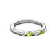 3 - Mira 0.27 ctw Marquise Peridot and Round Lab Grown Diamond 5 Stone Women Stackable Wedding Band 