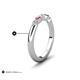 5 - Mira 0.25 ctw Marquise Pink Tourmaline and Round Lab Grown Diamond 5 Stone Women Stackable Wedding Band 