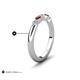 5 - Mira 0.29 ctw Marquise Red Garnet and Round Lab Grown Diamond 5 Stone Women Stackable Wedding Band 