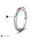 5 - Mira 0.33 ctw Marquise Ruby and Round Lab Grown Diamond 5 Stone Women Stackable Wedding Band 