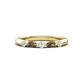 1 - Mira 0.23 ctw Marquise Smoky Quartz and Round Lab Grown Diamond 5 Stone Women Stackable Wedding Band 