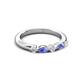 3 - Mira 0.25 ctw Marquise Tanzanite and Round Lab Grown Diamond 5 Stone Women Stackable Wedding Band 