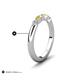 5 - Mira 0.27 ctw Marquise Yellow Sapphire and Round Lab Grown Diamond 5 Stone Women Stackable Wedding Band 