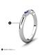 5 - Mira 0.29 ctw Marquise Blue Sapphire and Round Natural Diamond 5 Stone Women Stackable Wedding Band 
