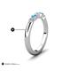 5 - Mira 0.33 ctw Marquise Blue Topaz and Round Natural Diamond 5 Stone Women Stackable Wedding Band 