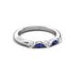 3 - Mira 0.25 ctw Marquise Iolite and Round Natural Diamond 5 Stone Women Stackable Wedding Band 