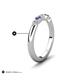 5 - Mira 0.25 ctw Marquise Iolite and Round Natural Diamond 5 Stone Women Stackable Wedding Band 