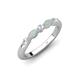 4 - Mira 0.23 ctw Marquise Opal and Round Natural Diamond 5 Stone Women Stackable Wedding Band 