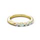 3 - Mira 0.23 ctw Marquise Opal and Round Natural Diamond 5 Stone Women Stackable Wedding Band 