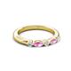 3 - Mira 0.33 ctw Marquise Pink Sapphire and Round Natural Diamond 5 Stone Women Stackable Wedding Band 