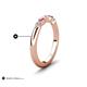 5 - Mira 0.25 ctw Marquise Pink Tourmaline and Round Natural Diamond 5 Stone Women Stackable Wedding Band 