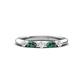 1 - Mira 0.27 ctw Marquise Created Alexandrite and Round Natural Diamond 5 Stone Women Stackable Wedding Band 