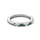 3 - Mira 0.27 ctw Marquise Created Alexandrite and Round Natural Diamond 5 Stone Women Stackable Wedding Band 