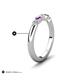 5 - Mira 0.25 ctw Marquise Amethyst and Round Natural Diamond 5 Stone Women Stackable Wedding Band 