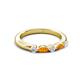 3 - Mira 0.25 ctw Marquise Citrine and Round Natural Diamond 5 Stone Women Stackable Wedding Band 