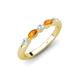 4 - Mira 0.25 ctw Marquise Citrine and Round Natural Diamond 5 Stone Women Stackable Wedding Band 