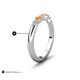 5 - Mira 0.25 ctw Marquise Citrine and Round Natural Diamond 5 Stone Women Stackable Wedding Band 