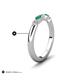 5 - Mira 0.25 ctw Marquise Emerald and Round Natural Diamond 5 Stone Women Stackable Wedding Band 