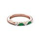 3 - Mira 0.25 ctw Marquise Emerald and Round Natural Diamond 5 Stone Women Stackable Wedding Band 