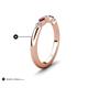 5 - Mira 0.29 ctw Marquise Red Garnet and Round Natural Diamond 5 Stone Women Stackable Wedding Band 