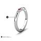 5 - Mira 0.31 ctw Marquise Rhodolite Garnet and Round Natural Diamond 5 Stone Women Stackable Wedding Band 